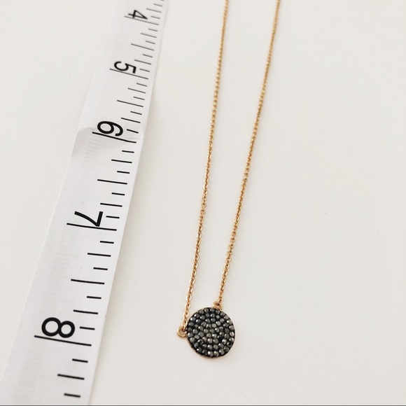 Express gold gunmetal pavè disc necklace - Picture 3 of 5